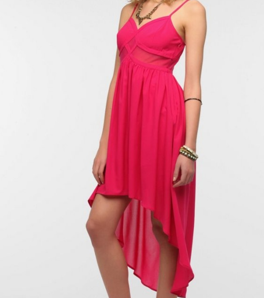 New Urban Outfitters Pink Sweetheart Hi Lo Dress S